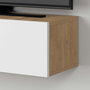 Hanah Home Francy 135 Soporte de TV Roble zafiro y blanco